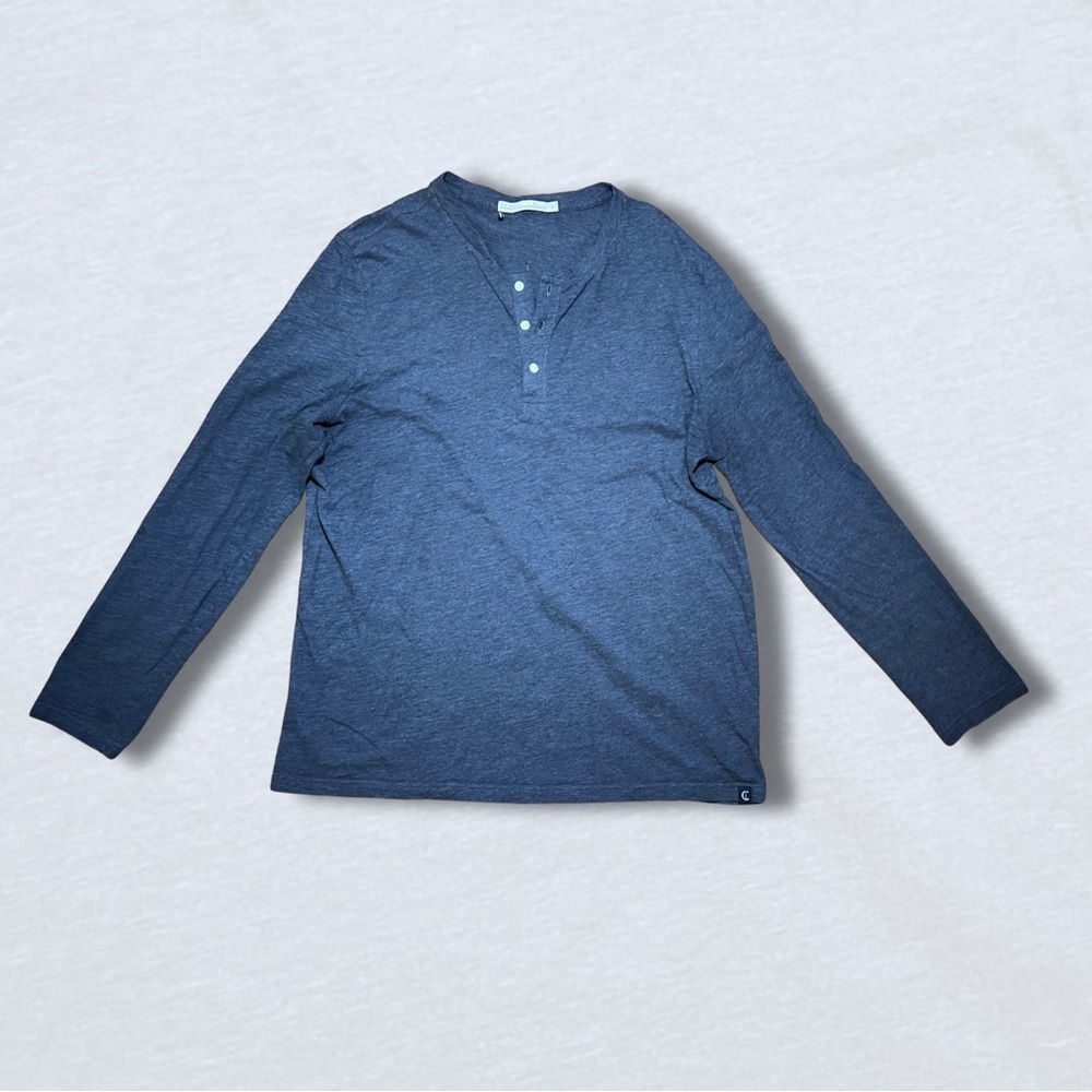 Criquet Navy Long Sleeve Henley